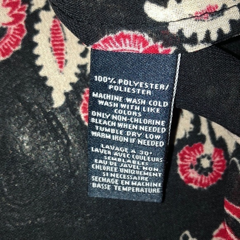 American Living Blouse large Black Red - Picture 8 of 15
